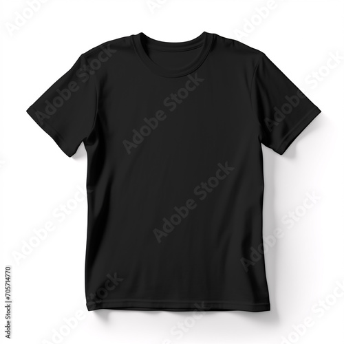 Black crew neck t-shirt mockup