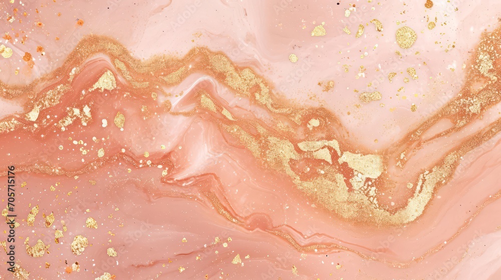 Fototapeta premium Peach gold marble pattern background