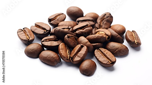 Coffee beans isolated on white background, Generative AI