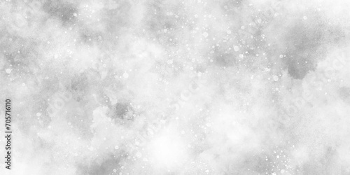White grey watercolor with splash and soft glowing glitters, snow falling in the snow in the winter morning, sunshine or sparkling lights and glittering glow winter morning of snow falling background.