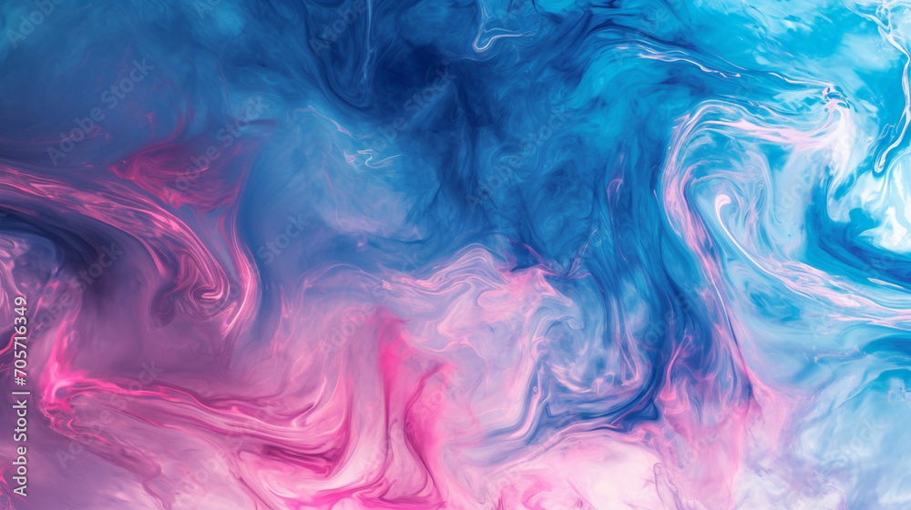 Abstract Background Vivid Baby Pink And Blue Color. Organic Flow Effect. Website background, Copy paste area for texture