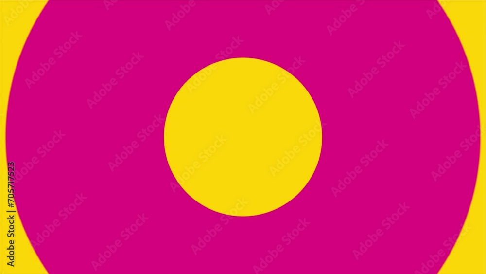 4K Loop motion graphics and animated background transition dial Transition Video Element interlacing circle pink and yellow