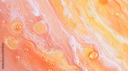 Abstract background in peach, yellow and pink colors with oil or acryllic smears texture