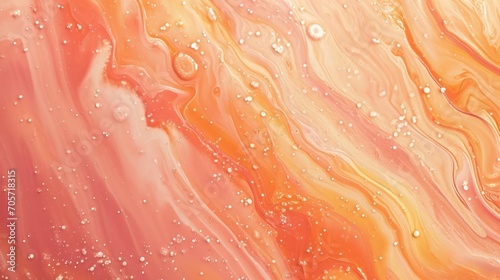 Abstract background in peach, yellow and pink colors with oil or acryllic smears texture