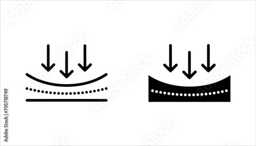 Resilience icon set. Elastic material sign. Quality design element. vector illustration on white background.