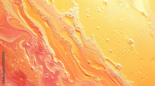 Abstract background in peach, yellow and pink colors with oil or acryllic smears texture