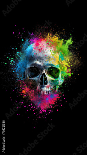 background with skull