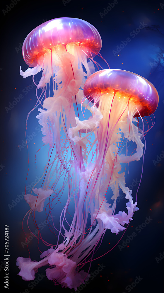 jelly fish in the water jelly fish in the water
