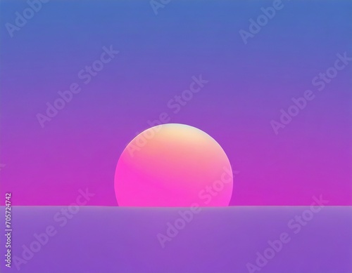 Minimalistic pink sunset with copy space for banners  web design and wallpapers