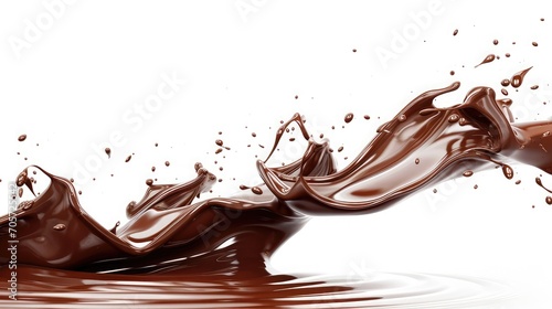 chocolate streams isolated on white