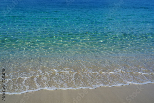 waves on the white sand beach, shirahama photo