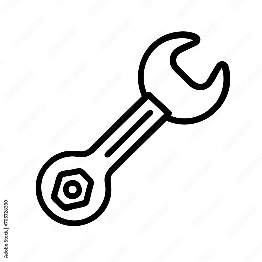 wrench isolated on white background wrench isolated on white background