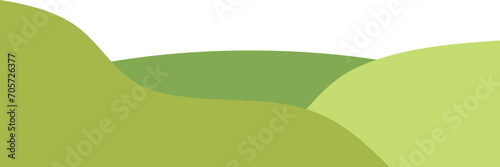 Green Field Illustration Element