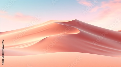 Sand dunes background in peach fuzz and blue colors