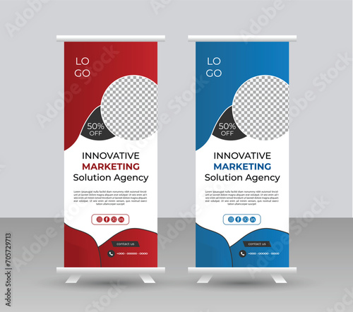 Professional  corporate  roll up  banner design template.
