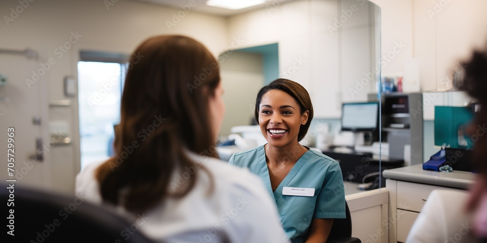 Healthcare practitioner providing reassurance and information to patient before a surgical procedure , concept of Empathy Healthcare practitioner providing reassurance and information to patient before a surgical procedure , concept of Empathy