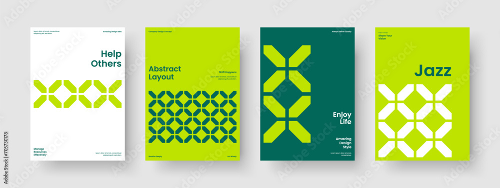 Isolated Report Layout. Geometric Book Cover Design. Abstract Business Presentation Template. Banner. Background. Brochure. Poster. Flyer. Newsletter. Pamphlet. Catalog. Journal. Handbill. Notebook - obrazy, fototapety, plakaty 