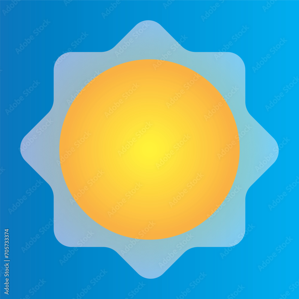 sun icon with blue background. eps 10 sun icon with blue background. eps 10