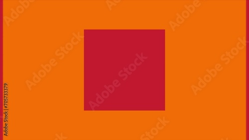 4K Loop motion graphics and animated background transition dial Transition Video Element interlacing Rectangle red and orange photo