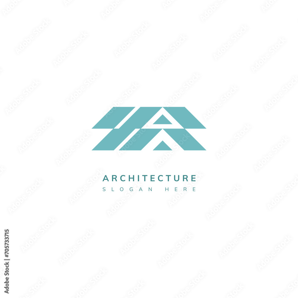 Minimalist architecture logo, simple design, soft color, for property business, etc. Vector