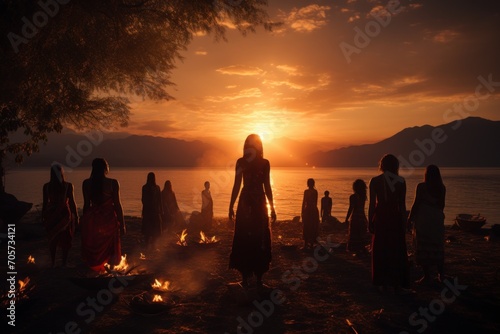 Ceremony with medicine woman woman's circle ritual photo
