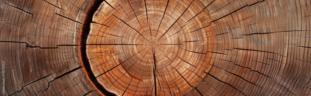 Annual rings from an old felled tree