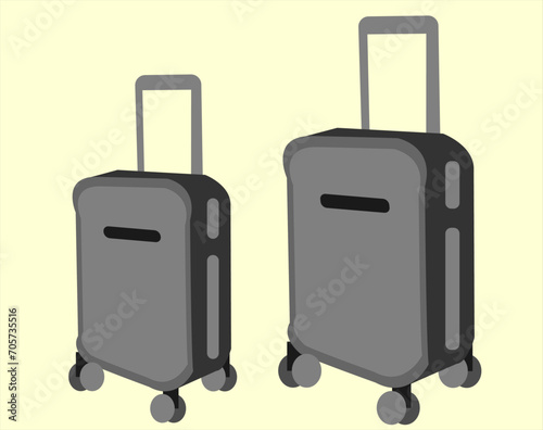 suitcases isolated on white