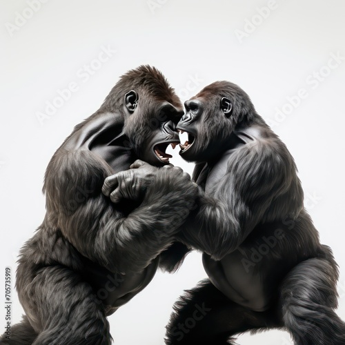 fighting gorillas