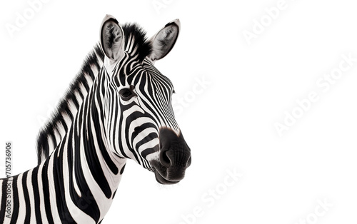 Zebra Stripes  A Visual Delight in Classic Black and White Isolated on Transparent Background PNG.