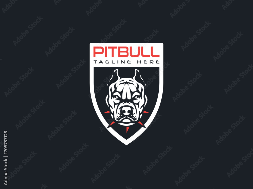pitbull dog logo vector badge illustration,esport logo template pitbull dog logo vector badge illustration,esport logo template