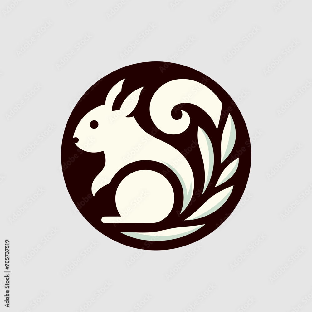 Cute rabbit symbol, icon on white background. Design elements Cute rabbit symbol, icon on white background. Design elements