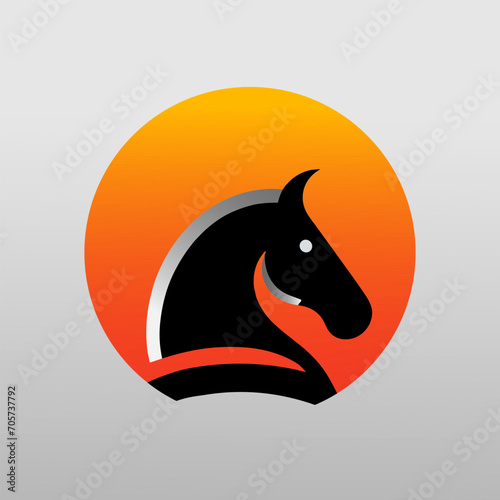 Vector Illustration of Elegant and Modern Creative Horse Logo Symbol Design for Company