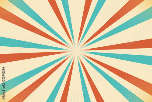 Retro rays grunge background. Vector abstract old wallpaper.