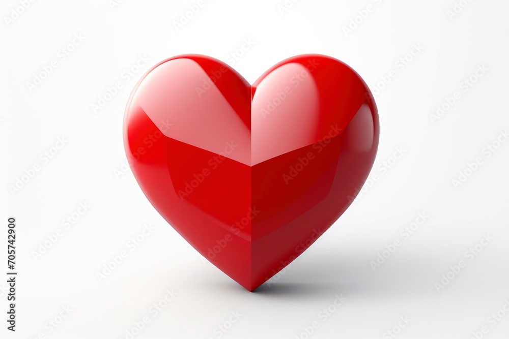 Close-up, 3d mockup of beautiful heart with minimal background Close-up, 3d mockup of beautiful heart with minimal background