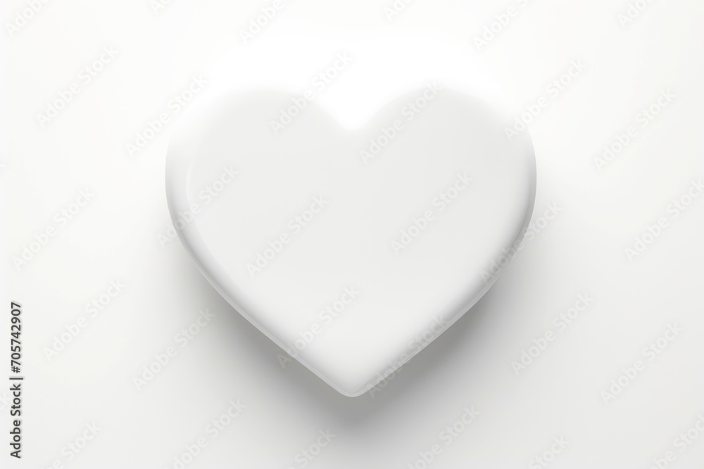 Close-up, 3d mockup of beautiful heart with minimal background Close-up, 3d mockup of beautiful heart with minimal background