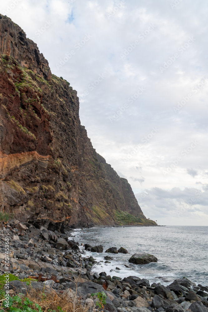 Remote village Calhau da Lapa on Madeira in a gorge