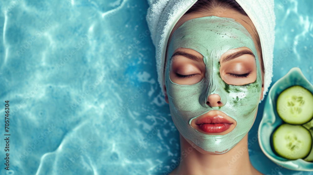 portrait of a woman enjoying a spa treatment portrait of a woman enjoying a spa treatment