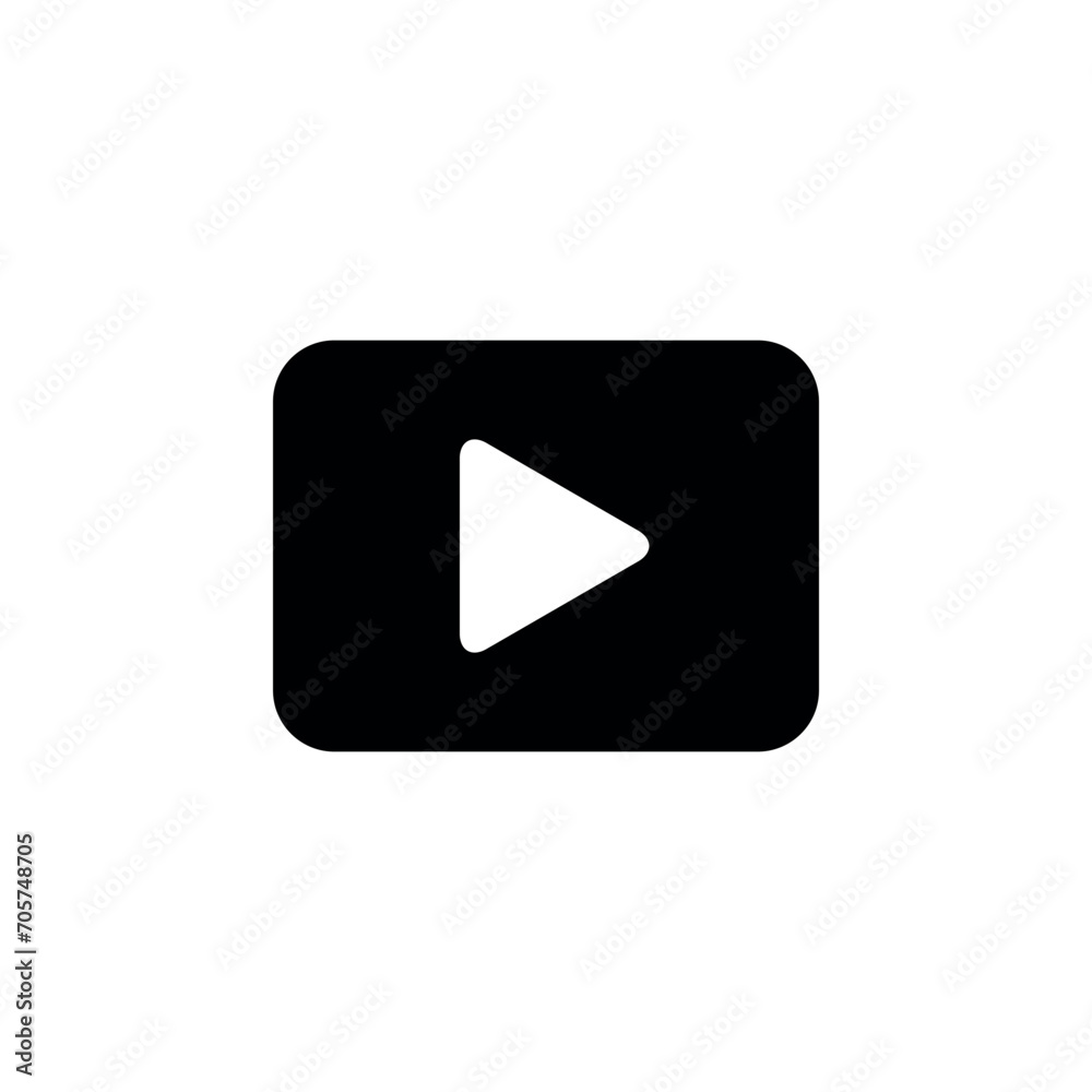 Play Button Icon Vector Simple Design Play Button Icon Vector Simple Design