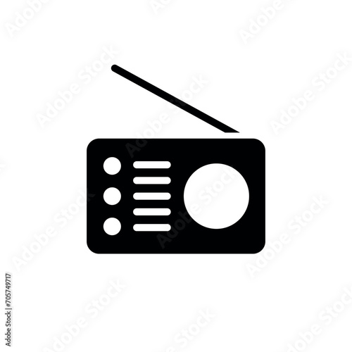 Radio Icon Vector Simple Design