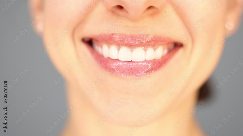 Radiant Smile: A Close-Up of a Happy Woman. White and healthy teeth. Radiant Smile: A Close-Up of a Happy Woman. White and healthy teeth.