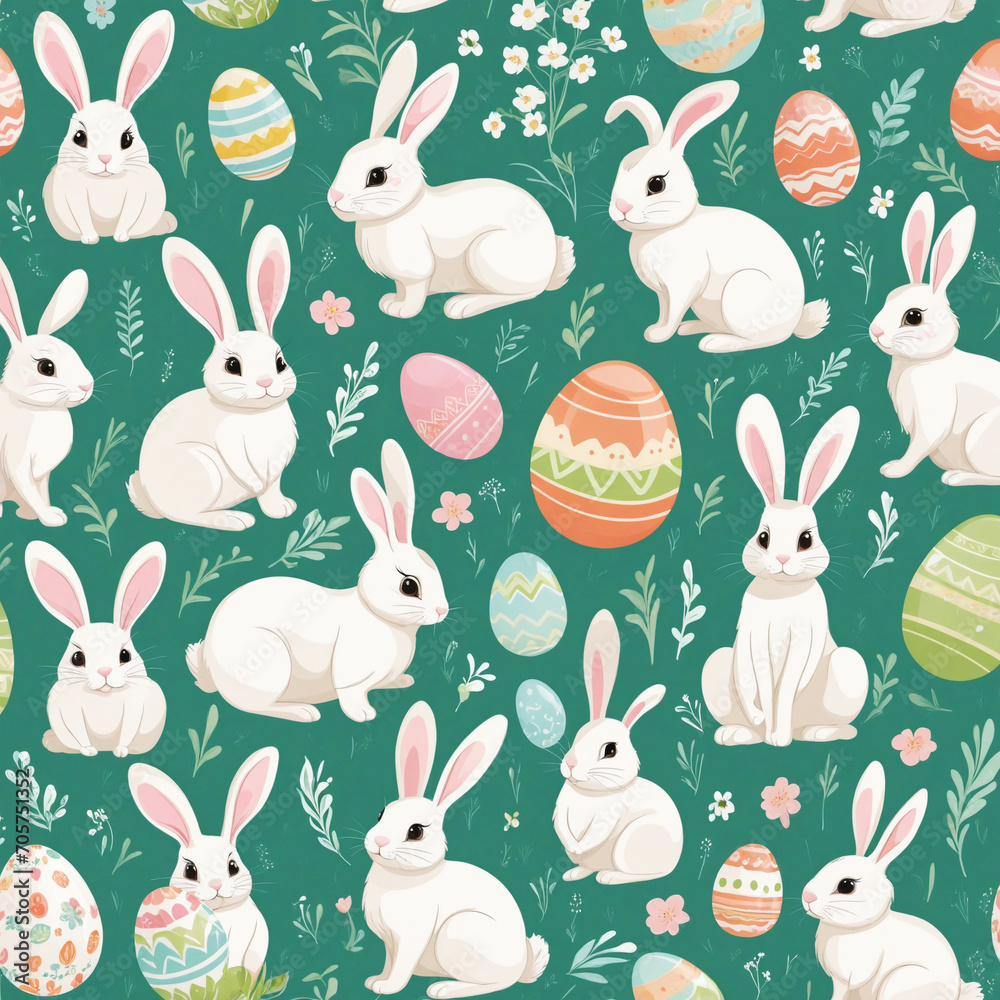 Easter Bunny Design for Seamless Pattern
