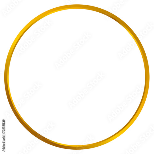 Simple gold circular frame