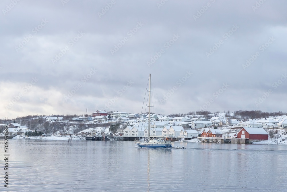 Sailboats´ in Brønnøysund harbour,Norway