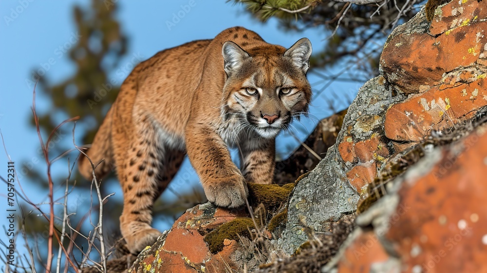 Fototapeta premium lynx in the zoo