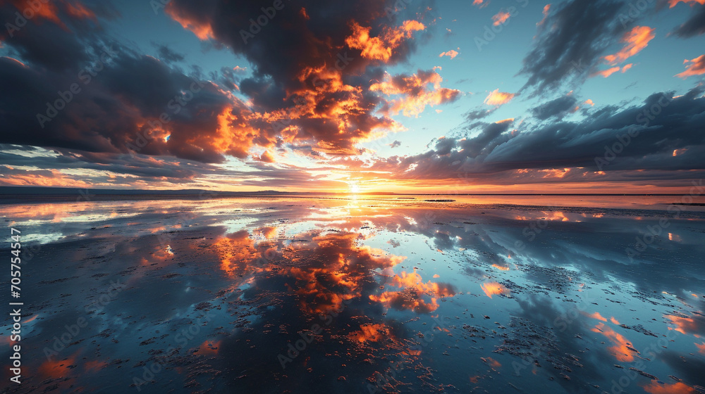 Fototapeta premium sunset in the mountains