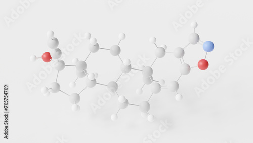 Tableau sur toile danazol molecule 3d, molecular structure, ball and stick model, structural chemi