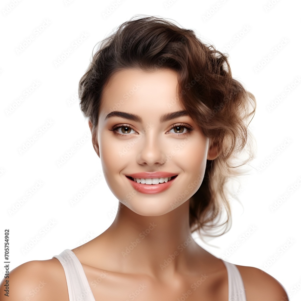 young happy woman posing and looking in camera,white background young happy woman posing and looking in camera,white background