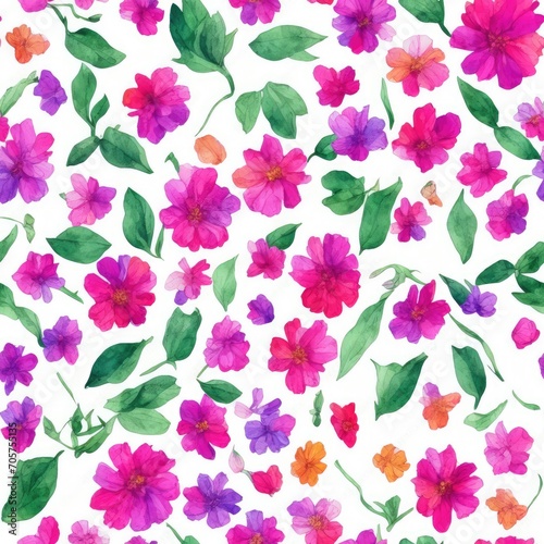 Flowers. Abstract seamless pattern. AI generated.