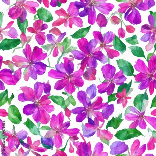 Flowers. Abstract seamless pattern. AI generated.