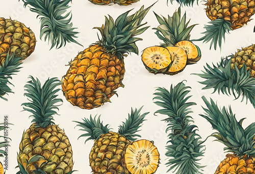 pattern with pineapple